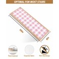 thumbnail image 4 of Stair Treads for Wooden Steps, Pink Plaid Peel and Stick Stair Treads with Reusable Adhesive, Spring Farmhouse Buffalo Checkered Non Slip Indoor Stairs Runner Rugs Mats for Elders Dogs 8"x30" 4PCS, 4 of 7