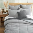 thumbnail image 3 of Levtex Home - Mills Waffle Grey Pewter Comforter Set - Full/Queen Comforter + Two Standard Pillow Cases - Grey Pewter Waffle Weave - Comforter (90 x 94in.) and Pillow Case (26 x 20in.) - Cotton, 3 of 3