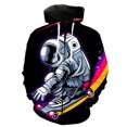 thumbnail image 1 of Sudadera con capucha y cremallera para hombre, diseño de astronauta de dibujos animados, estilo urbano, informal, de gran tamaño, con estampado 3D, unisex, de manga larga, estilo Harajuku, divertida,, 1 of 6