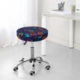 thumbnail image 5 of color clock Round Bar Stool Seat Covers, Elastic Round Chair Cover Stool Seat Slipcover Bar Stool Cushions Round Pad for 12-14 inch, 5 of 5