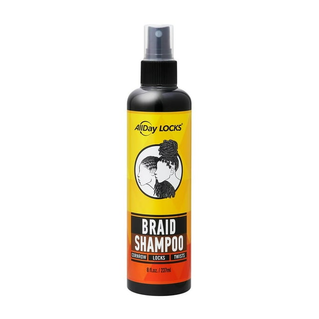 Champú sin enjuague AllDay Locks | Fórmula limpiadora y refrescante | Elimina la picazón y la sequedad | Para trenzas Locs Twists Weaves | 8 onzas