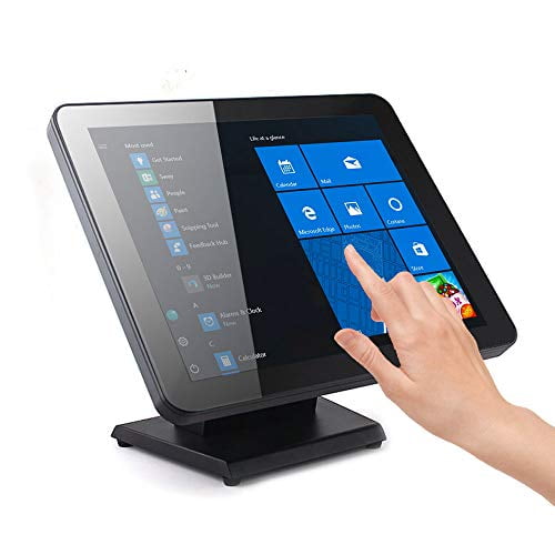 ANGEL POS HD 17" Capacitive LED Backlit Multi-Touch Monitor, VGA & HDMI Input, True Flat Seamless Design Touchscreen, Great for office, POS, Retail, Restaurant, Bar, Gym, Warehouse, NO DRIVER REQUIRED