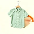 thumbnail image 7 of HCYSFG Uniform Shirts For Girls Peter Pan Collar Short Sleeve Button Down Solid Color Student Blouse Back To School Style Top, 7 of 7