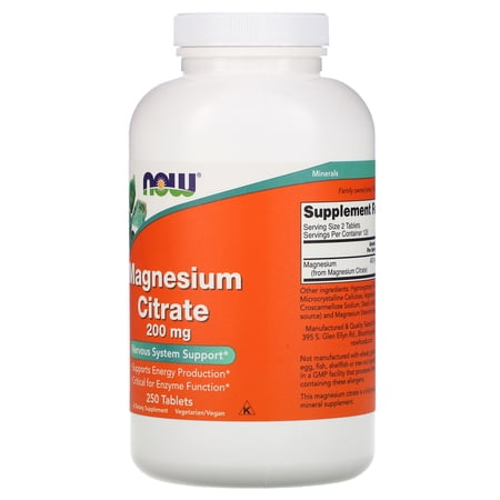 NOW Foods クエン酸マグネシウム 200mg 250錠