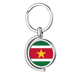 thumbnail image 1 of Surinam bandera nacional país símbolo Mark patron de América del Sur Rotating keychain Metal Keyring Holder, 1 of 2