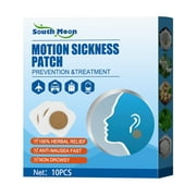 South Moon 10Pcs/Box Motion Sickness Patches Herbal Non Drowsy Travel Carry Relieves Dizziness Vomiting