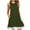 Army Green, variant on Casual Dresses for Women Sleeveless Cotton Summer Beach Dress A Line Spaghetti Strap Sundresses with Pockets