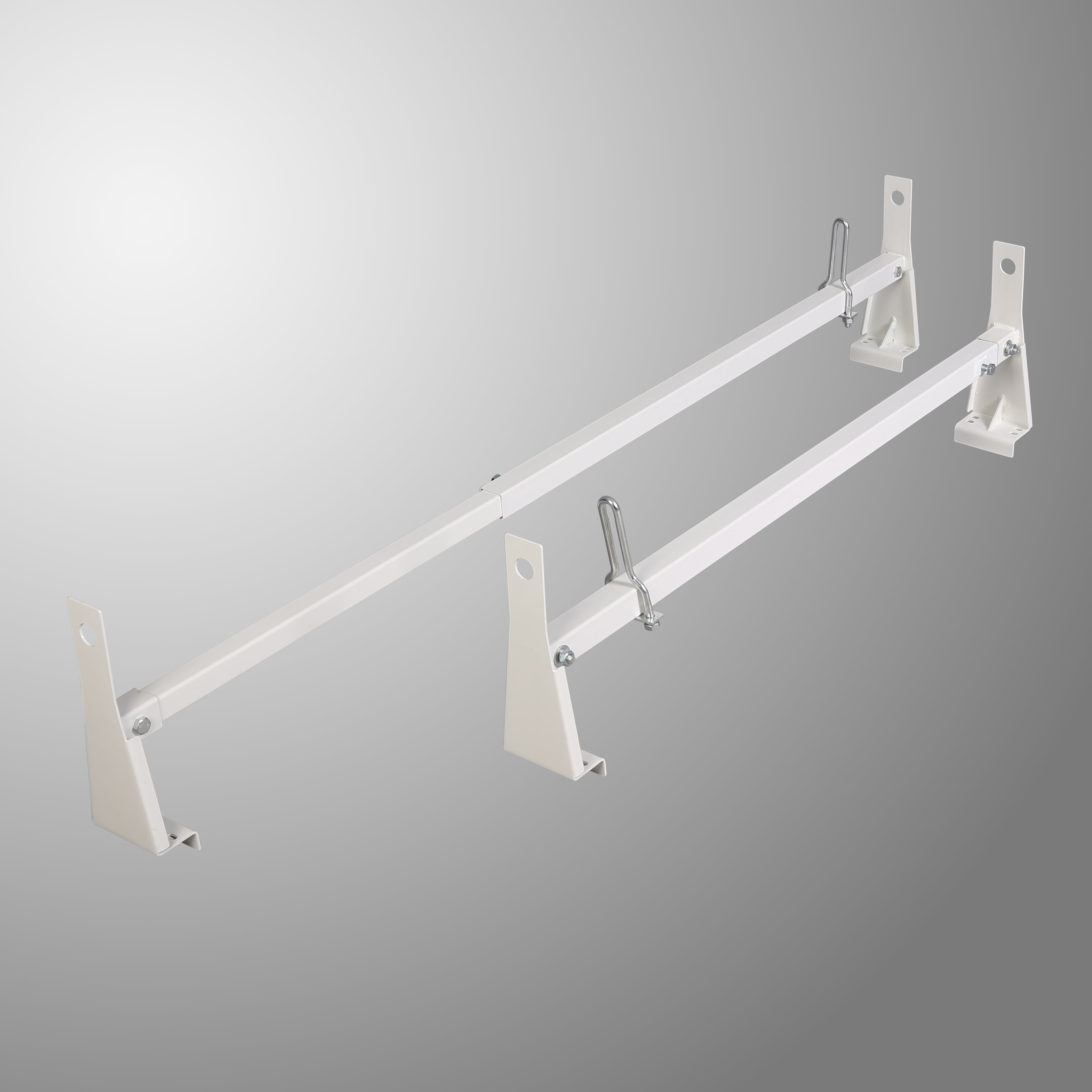Kojem Adjustable Roof Rack for 1999-2007 Chevy Express GMC Savana Ford E-Series 700 Lb White for Ladder Cargo