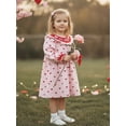 thumbnail image 5 of BemeyourBBs Kids Toddler Girls Valentines Day Dress Outfits Long Sleeve Crew Neck Heart Gingham Plaid Dress Spring A-line Dress Clothes, 5 of 9