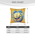 thumbnail image 4 of Susaid Funny Alarm Clock Illustration Print Velvet Throw Pillow Covers Home Art Deco Pillowcase Square Pillow Case Cushion Cover for Bed Sofa Living Room Car Indoor and Outdoor-, 4 of 8