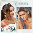 thumbnail image 2 of Unique Bargains Leopard Spot Wide Bow Headbands Fashion Hair Hoop Wine Red with Bow Knotted for Girl Women, 2 of 7