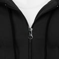 thumbnail image 2 of Jinda Men's Long Sleeve Hoodies Cotton Classic Zip Up Slim Fit Hooded Sweatshirt Drawstring Pocket Solid Outerwear Black X-Large, 2 of 4