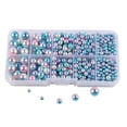 thumbnail image 3 of Perlas artificiales sin agujero para decoración del hogar, perlas de imitación sin agujero para Azul rosado, 3 of 9