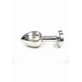 thumbnail image 4 of Rouge Smooth Stainless Steel Anal Plug, Medium, Blue Jewel, 4 of 5
