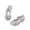 White, variant on Gyujnb Girls Glitter Jelly Sandals Low Heel Adjustable Strap Water Friendly for Parties & Summer,5.5-6 Years