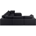 thumbnail image 5 of Meridian Furniture Comfy Black Linen Textured Fabric Modular Sectional, 5 of 10