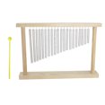 thumbnail image 1 of Labymos 20-Tone Table Top Bar Carillons 20 Bars Simple Rangée Instrument de Percussion Musicale avec Bâton de Support en Bois, 1 of 8