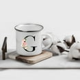 thumbnail image 2 of Koyal Wholesale Stainless Steel Campfire Coffee Mug, Blush Floral Monogram, Letter G, 2 of 5
