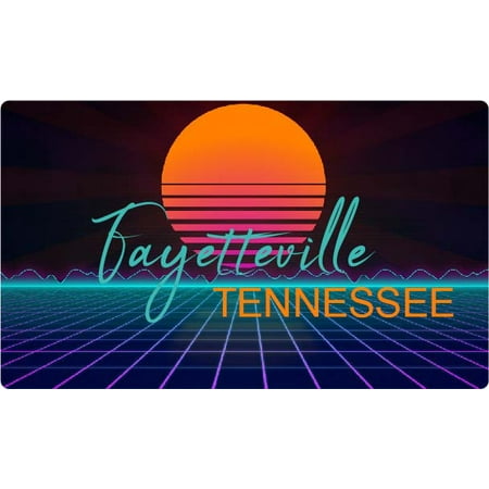 

Fayetteville Tennessee 4 X 2.25-Inch Fridge Magnet Retro Neon Design