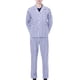 thumbnail image 1 of Pijama de algodón para adultos, cómodo, de manga larga, para pacientes encamados en el hospital (rayas azules y blancas, talla L), 1 of 6