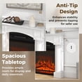 thumbnail image 5 of HOMCOM Modern Fireplace Mantel, Freestanding Fireplace Surround for Electric Fireplaces, 43.3" W x 39.8" H, White, 5 of 9