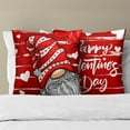 thumbnail image 6 of Valentine's Day Pillow Covers 18x18, Valentines Gnome Red Throw Pillow Cover Set of 2, Love Hearts Valentine Gifts for Women Cotton Pillow Cases Sofa Bed Patio Couch Home Decor, 6 of 6