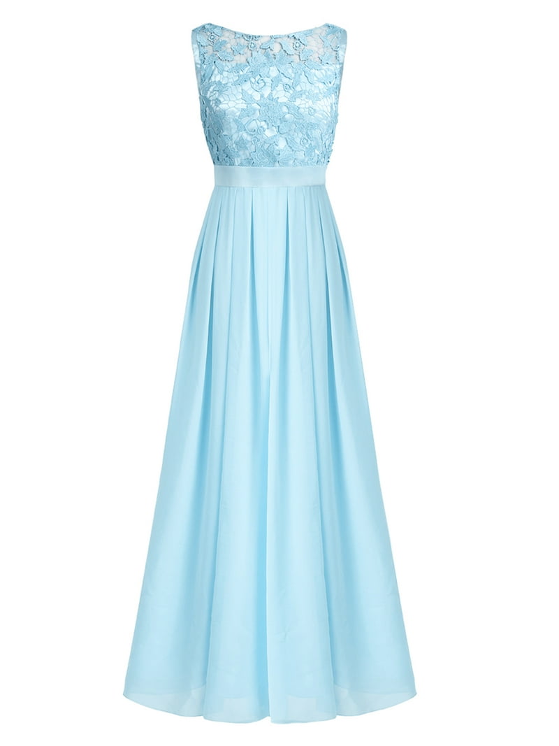 Sxiwei Womens Chiffon Empire Waist Bridesmaid Dress Long Evening Prom Gown for Wedding Cocktail Sky Blue 12 - Walmart.com Sxiwei Womens Chiffon Empire Waist Bridesmaid Dress Long Evening Prom Gown for Wedding Cocktail Sky Blue 12 - Walmart.com
