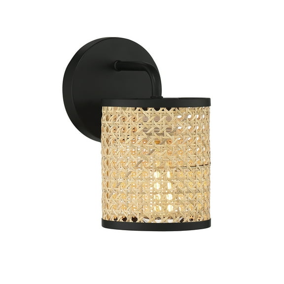 Jaylar 1-Light Wall Sconce in Matte Black
