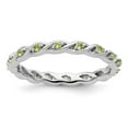thumbnail image 4 of Auriga 925 Sterling Silver Peridot Ring for Women Size- 7, 4 of 6