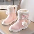 thumbnail image 6 of Eltusu Girls Winter Snow Boots, No Slip Mid-Calf Warm Princess Windproof Boots Pink Size 13 Little Kids, 6 of 6
