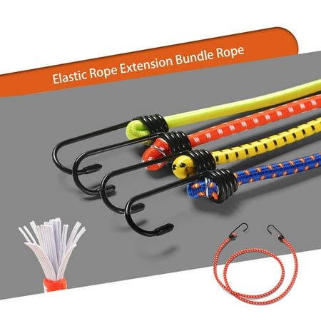 

Hesroicy High Elasticity Binding Rope - 0.6m/1.2m Length Strong Load-bearing and Pull Ideal for Bundling and Extending - Perfect for Outdoor Activities and Supplies