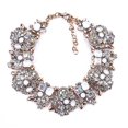 thumbnail image 1 of Women's Short Necklace Full Of Diamonds Exaggerated Flower Necklace, 1 of 5