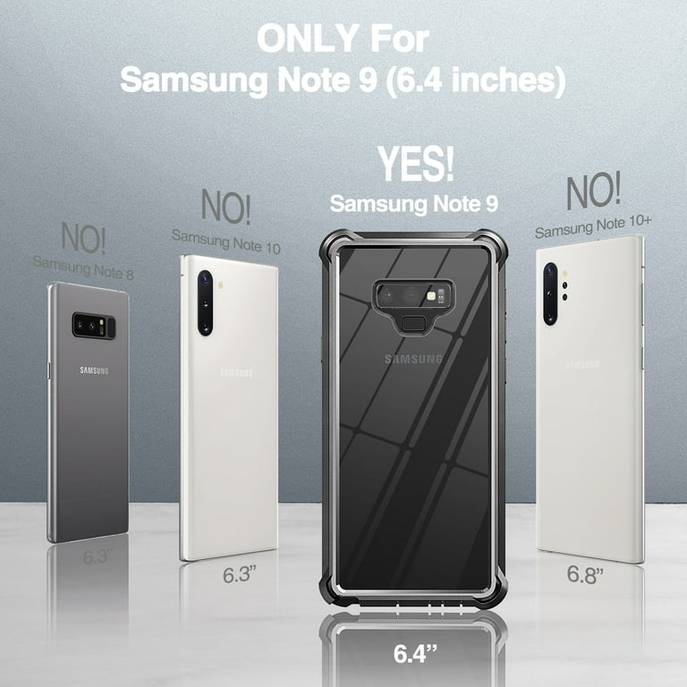 Dexnor for Galaxy Note 9 Case with Screen Protector Clear Military Grade Rugged 360 Full Body Protective Shockproof Hard Back Cover Defender Heavy