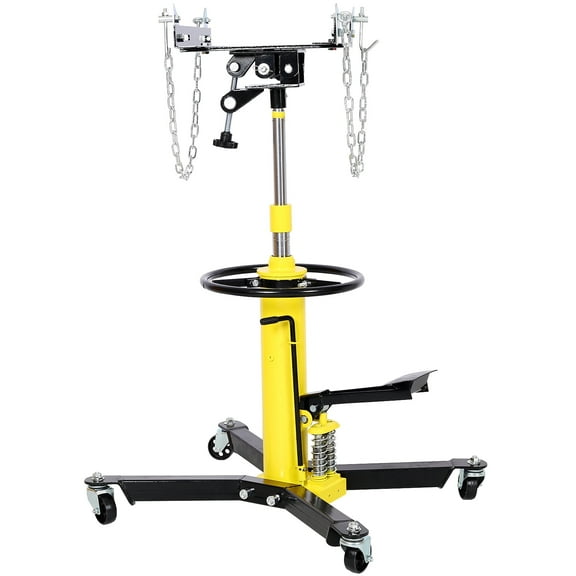 Dual Spring Hydraulic 1660 lbs Transmission Jack for Car Lift Quick Lift and Easy Mobility