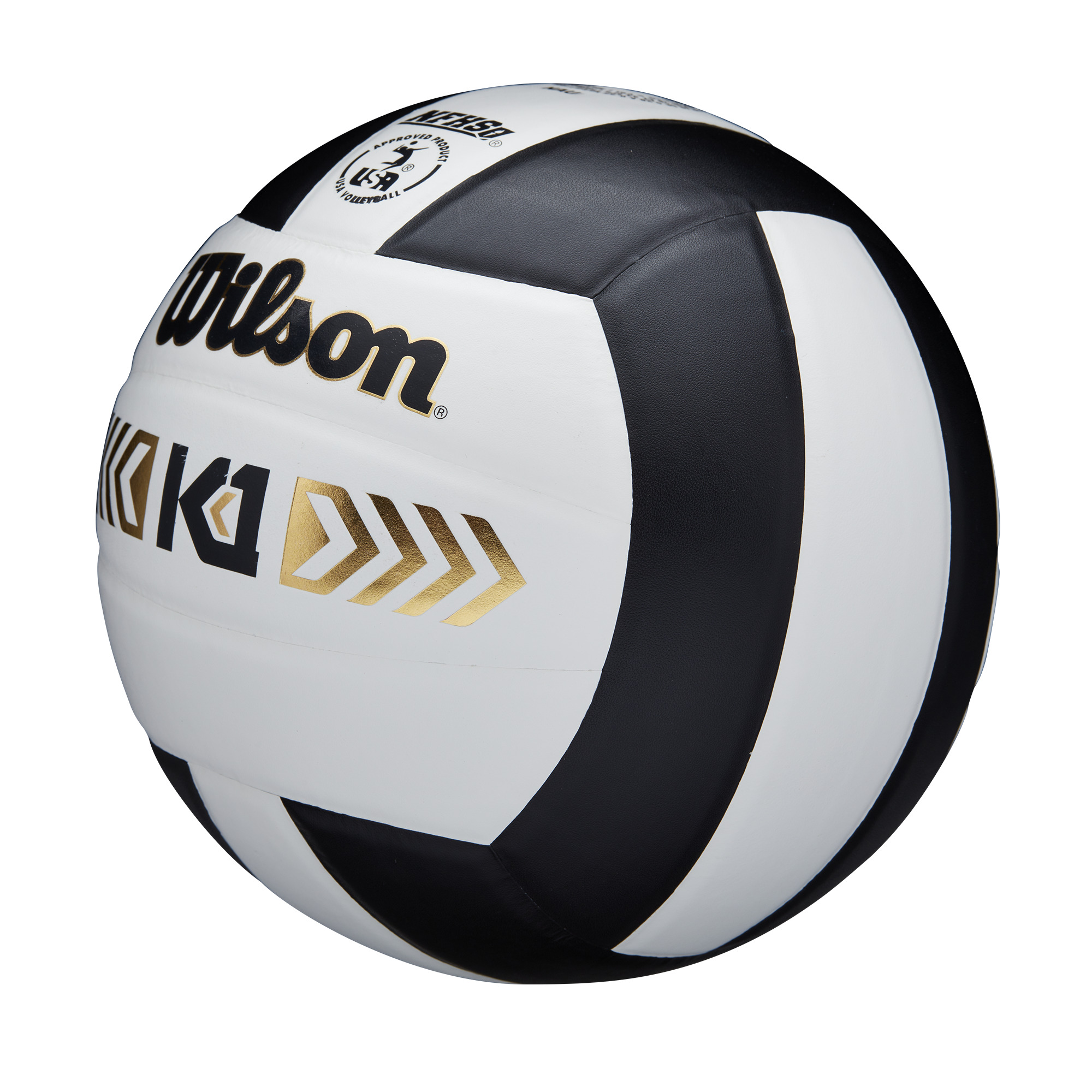 Wilson K1 Gold Volleyball White Black photo 2