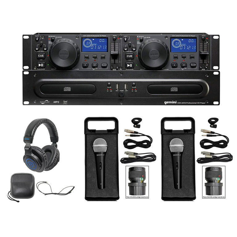 Gemini CDX-2250i DJ Dual Two Deck Rack Mount CD/MP3 Media Player+