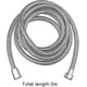 thumbnail image 3 of 3m Shower Hose, Stainless Steel Replacement Shower Pipe Extra Long Shower Hose With Washers, Chorme (3m/118inch), 3 of 5