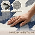 thumbnail image 6 of ODIKA Herringbone Boho Bordered Diagonal Motif Repeat Interlocking for Home Office, Gaming Room, Under Desk, Non-Slip Chair-Friendly, 6 of 7