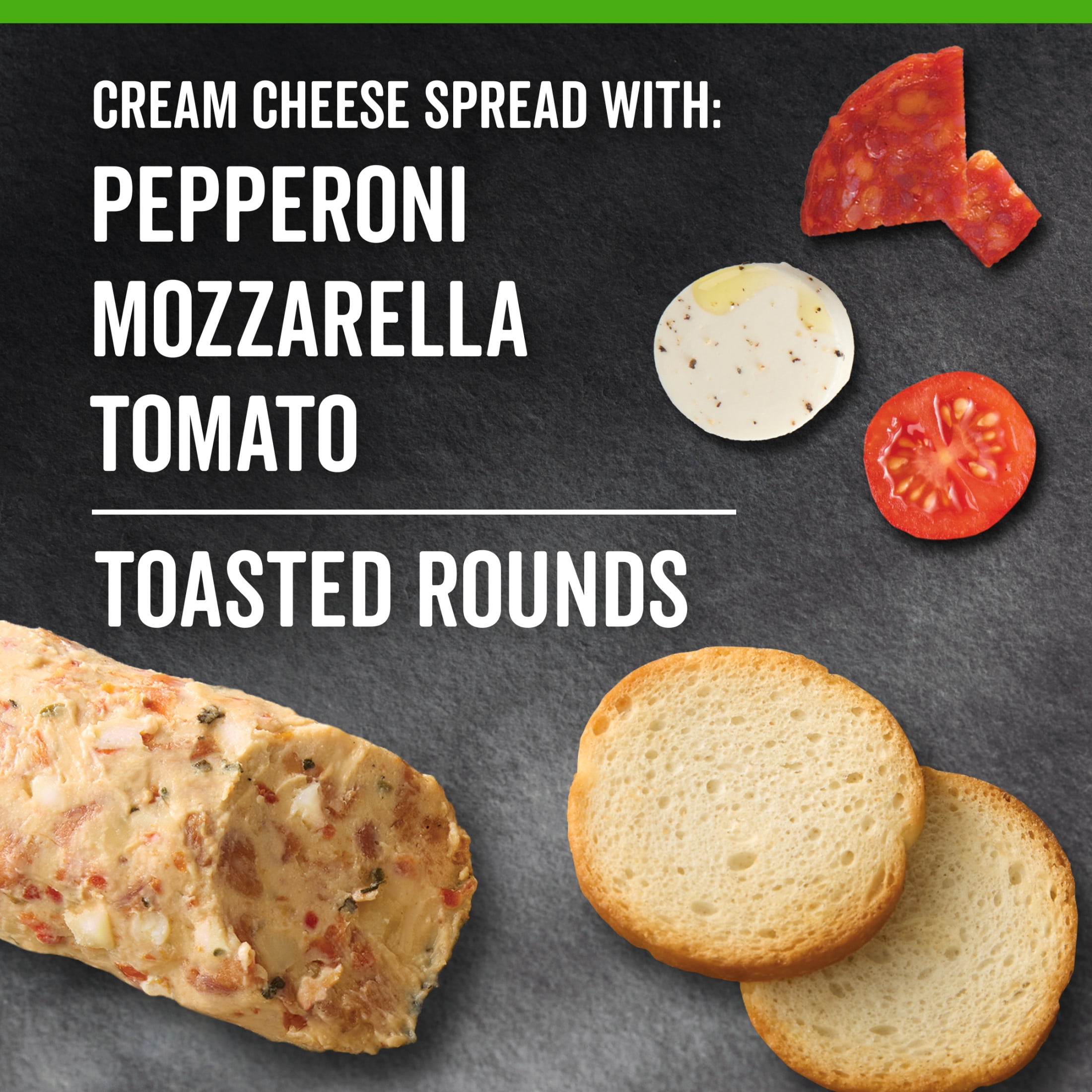 Hillshire Snacking Pepperoni, Mozzarella & Tomato, Refrigerated Spreads, 2.25 oz (Refrigerated)