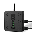 thumbnail image 2 of 1 Regleta Multicontacto Extension Usb, Con 12 Salidas Ca Y 3 Puertos Usb Malubero, Negro, 2 of 5