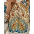 thumbnail image 6 of Printed A-Form Maxi Dress with Belt, 6 of 7