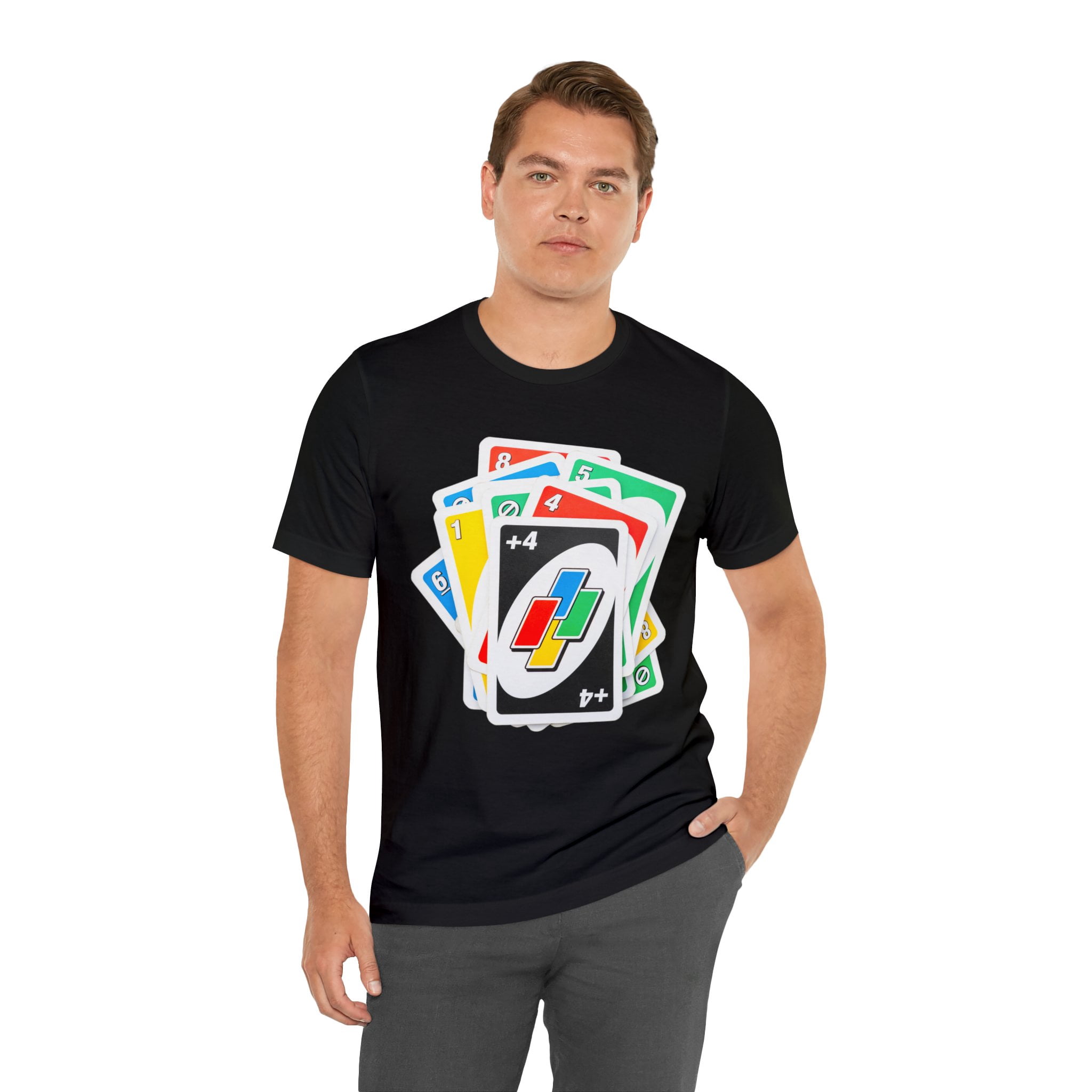 Uno Card Game Tshirt - Fun Draw 4 Stack Design - Draw 4 Tshirt
