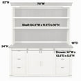 thumbnail image 7 of Jofran Madison County Rustic Reclaimed Pine Farmhouse Hutch Server, 7 of 7