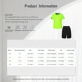 thumbnail image 5 of Nyeemya Kids Boys Girls 2 Piece Gym Workout Tracksuit Moisture Wicking Short T-shirts with Sport Black 150, 5 of 5