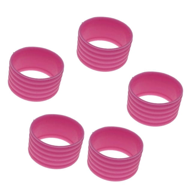 Soidarity 5 Packs Tennis Racquet Grip Ring Badminton Sweat Grip Band Absorbing Pink Bádminton