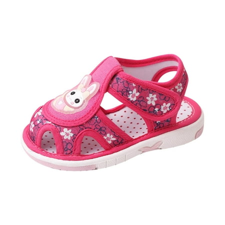 Meresysid Toddler Infant Kids Newborn Baby Summer New Casual Comfortable Breathable Toddler Sandals Non-slip Soft Sole Baby Called Shoes Hot Pink
