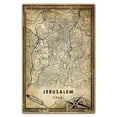 thumbnail image 3 of Jerusalem Vintage Map Prints Canvas, Israel Map Art Canvas, Canvas, Jerusalem Map City style Watercolor art Canvas, 3 of 6
