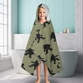 thumbnail image 6 of Green Bigfoot Pattern Hooded Bath Towel，60"x35" for Ages 3 To 12 Kids, Quick Dry Lightweight Soft Microfiber Hood Beach Towel Cover Up for Kids, 6 of 7