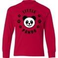 thumbnail image 3 of Inktastic Little Panda Long Sleeve Youth T-Shirt, 3 of 5