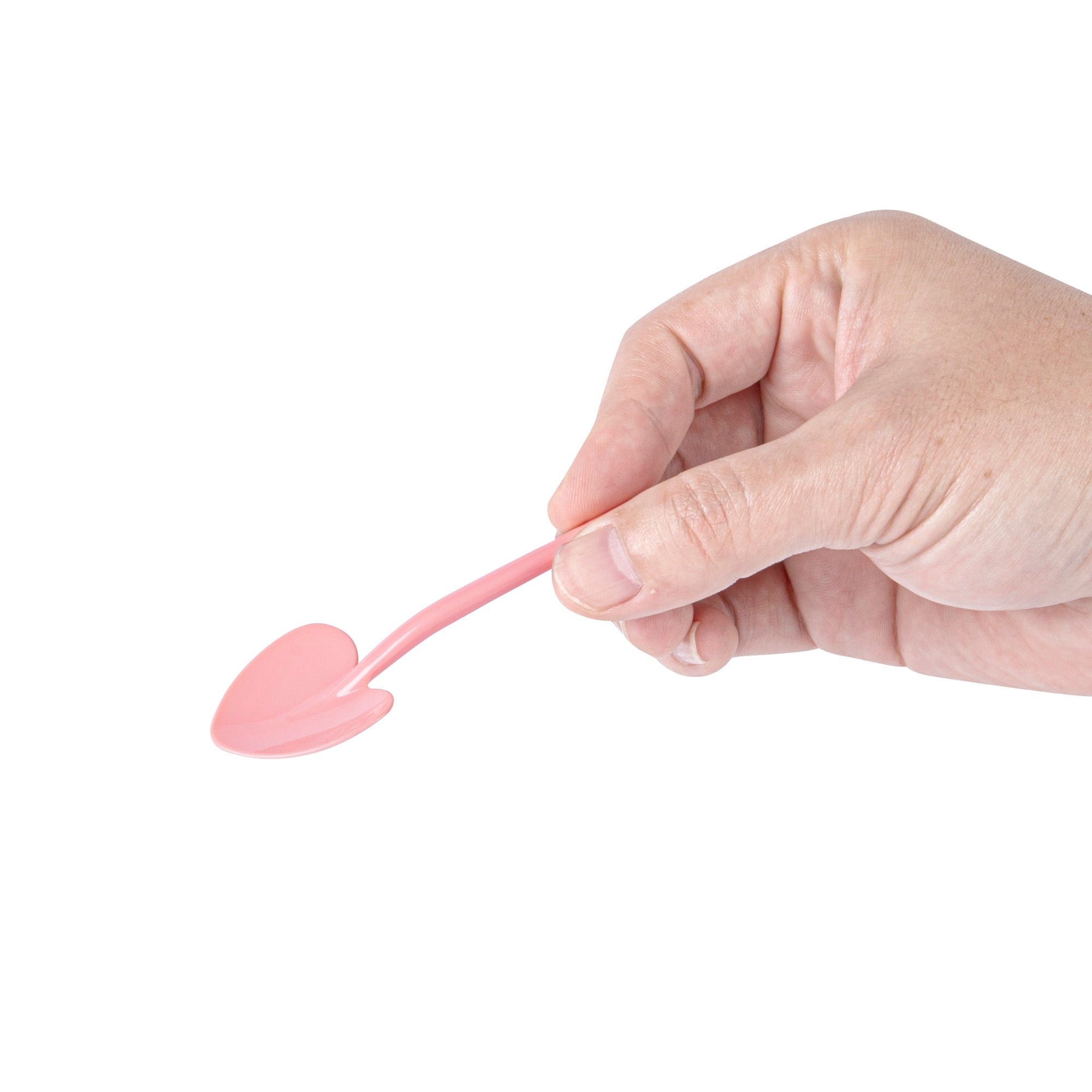Restaurantware-3.5 Inch x 1.3 Inch Heart Spoons, 500 Disposable Mini Plastic Spoons - Heart-Shaped, For Desserts, Coral Plastic Tasting Spoon, For Parties Or Events